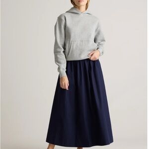 Quince Organic cotton poplin maxi skirt